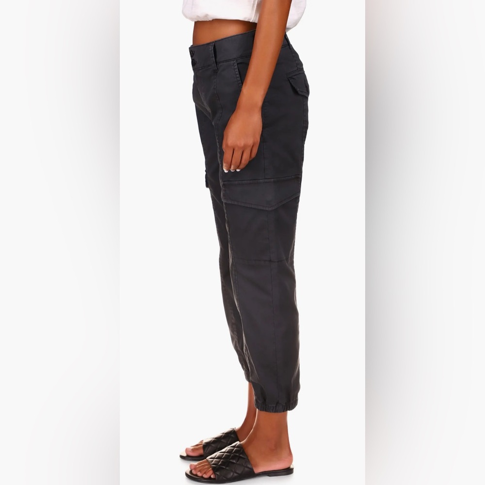 Sanctuary Women Black Rebel Crop Jogger Style Stretch Cotton Cargo Pant Size 30 - Picture 3 of 12